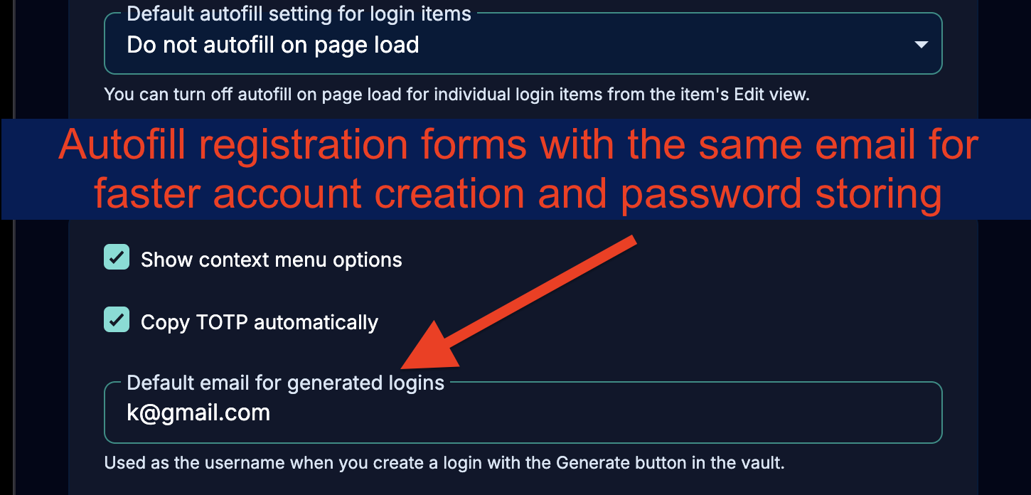Autofill registration forms and auto-save